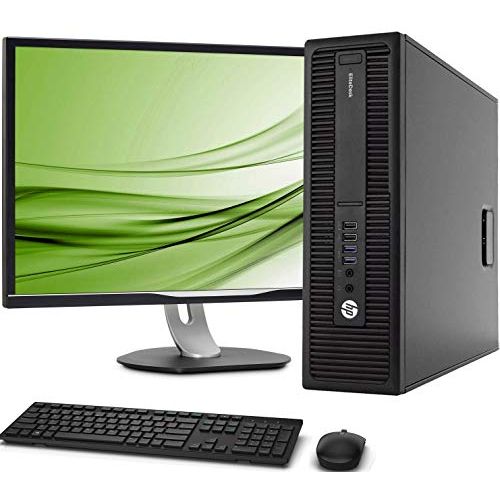  Amazon Renewed HP 800 G2 SFF Computer Desktop PC, Intel Core i5-6500 3.2GHz Processor, 8GB Ram, 128GB M.2 SSD, 1TB HDD, Wireless Keyboard & Mouse, WiFi Bluetooth, New 19 Monitor, Windows 10 Pro (