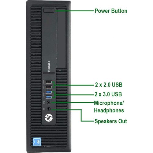  Amazon Renewed HP 800 G2 SFF Computer Desktop PC, Intel Core i5-6500 3.2GHz Processor, 8GB Ram, 128GB M.2 SSD, 1TB HDD, Wireless Keyboard & Mouse, WiFi Bluetooth, New 19 Monitor, Windows 10 Pro (