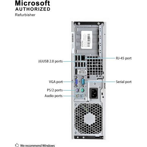  Amazon Renewed HP Elite 7900 Desktop PC Package, Intel Core 2 Duo Processor, 8GB RAM, 500GB Hard Drive, DVD-RW, Wi-Fi, Windows 10, 19in LCD Monitor (Renewed)