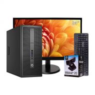 Amazon Renewed HP 800G2 Desktop Tower Computer, Intel Core i5 Quad Core, 16GB RAM, 500GB Solid State Drive, DVD, Wi-Fi, Windows 10 Pro, Wireless Keyboard, 1080p Webcam, New 23.6 Monitor (Renewed)