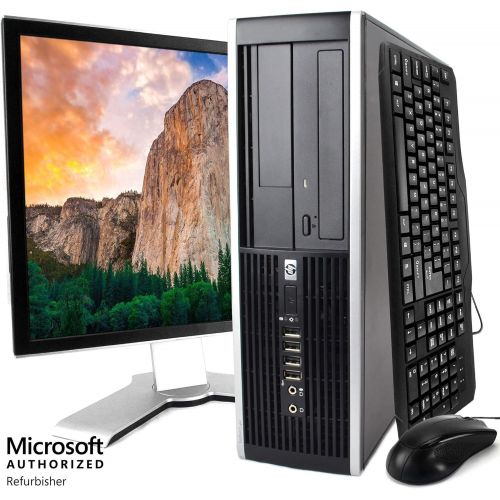  Amazon Renewed HP Elite Desktop PC Package, Intel Core 2 Duo Processor, 8GB RAM, 250GB Hard Drive, DVD, Keyboard & Mouse, Wi-Fi, Windows 10, 17 LCD Monitor (Renewed)