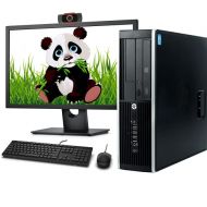 Amazon Renewed HP Small Form Factor Computer Desktop PC, Intel Core 2 Duo, 8GB Ram, 128GB M.2 SSD, 500GB Hard Drive, WiFi & Bluetooth, Keyboard and Mouse, 19 Inch FHD Monitor, 1080p Web Camera, W