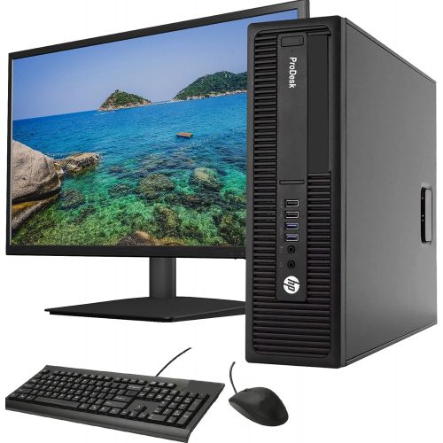  Amazon Renewed HP 600 G2 SFF Computer Desktop PC, Intel Pentium G4400 Processor, 16GB Ram, 128GB SSD + 500GB Hard Drive, WiFi & Bluetooth, New 20 Monitor, HDMI, AMD Radeon Phoenix 2GB GDDR5, Wind