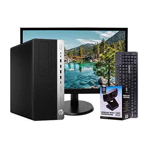  Amazon Renewed HP 800G3 Desktop Tower Computer, Intel Core i5 Quad Core, 16GB RAM, 500GB Solid State Drive, DVD, Wi-Fi, Windows 10 Pro, Wireless Keyboard, 1080p Webcam, New 23.6 Monitor (Renewed)