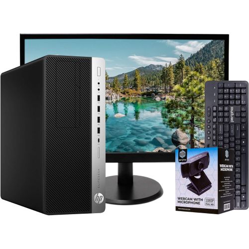  Amazon Renewed HP 800G3 Desktop Tower Computer, Intel Core i5 Quad Core, 16GB RAM, 500GB Solid State Drive, DVD, Wi-Fi, Windows 10 Pro, Wireless Keyboard, 1080p Webcam, New 23.6 Monitor (Renewed)