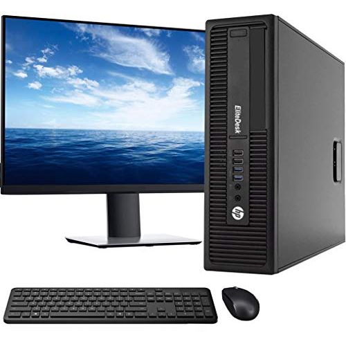  Amazon Renewed HP 800 G1 SFF Computer Desktop PC, Intel Core i7 3.4GHz Processor, 16GB Ram, 128GB M.2 SSD, 1TB HDD,Wireless Keyboard & Mouse, WiFi Bluetooth, New HP 23.8 FHD LCD Monitor, Win 10 P