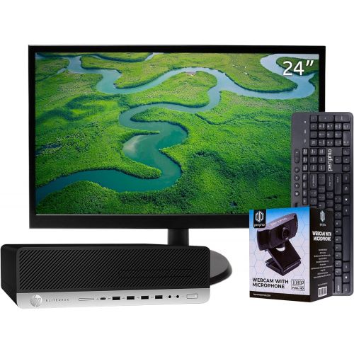  Amazon Renewed HP 800G3 Desktop Computer, Intel Core i5 Quad Core, 16GB RAM, 500GB Solid State Drive, DVD, Wi-Fi, Windows 10 Pro, Wireless Keyboard, 1080p Webcam, New 23.6 Monitor (Renewed)