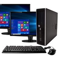 Amazon Renewed HP Elite Desktop Computer, Intel Core i5 3.2 GHz, 8 GB RAM, 500 GB HDD, Keyboard & Mouse, Wi-Fi, Dual 19 LCD Monitors (Brands Vary), DVD-ROM, Windows 10 (Renewed)