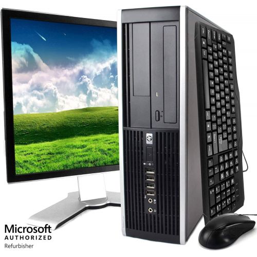  Amazon Renewed HP Elite Desktop, Intel Core 2 Duo Processor, 8 GB RAM, 500 GB Hard Drive, DVD-ROM, Wi-Fi, Windows 10 Home, 19 LCD Monitor (Renewed)