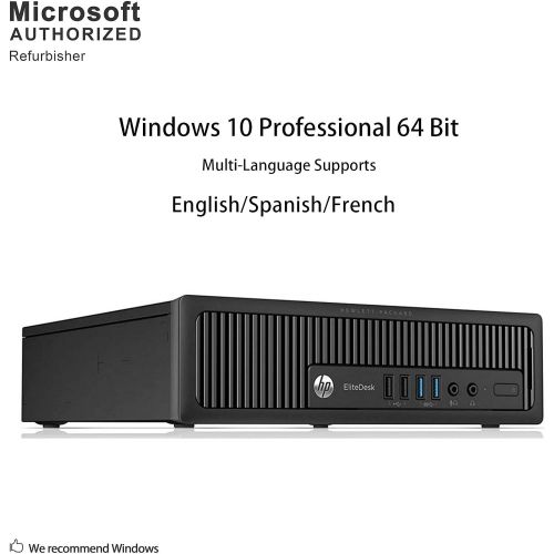  Amazon Renewed HP EliteDesk 800 G1 USFF Desktop PC Computer Package, Intel Quad Core i5 up to 3.6GHz, 16G DDR3, 512G SSD, USB 3.0, VGA, DP, 20 Inch LCD Monitor(Brands May Vary), Keyboard, Mouse,