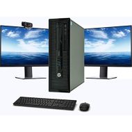 Amazon Renewed HP SFF Computer Desktop PC, Intel i5, 16GB RAM 512GB SSD, New Dual 23.6-inch FHD LED Monitor,Webcam, 16GBFlash Drive,Wireless Keyboard & Mouse, DVD, WiFi, Windows 10 Pro (Renewed)