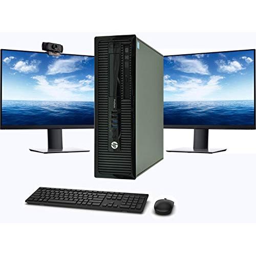  Amazon Renewed HP SFF Computer Desktop PC, Intel i5, 16GB RAM 512GB SSD, New Dual 23.6-inch FHD LED Monitor,Webcam, 16GBFlash Drive,Wireless Keyboard & Mouse, DVD, WiFi, Windows 10 Pro (Renewed)