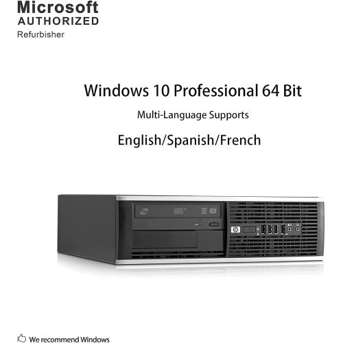  Amazon Renewed HP Elite Desktop Computer Package - Windows 10 Professional, Intel Quad Core i5 3.2GHz, 8GB RAM, 500GB HDD, 22inch LCD Monitor, Keyboard, Mouse, WiFi (Renewed)