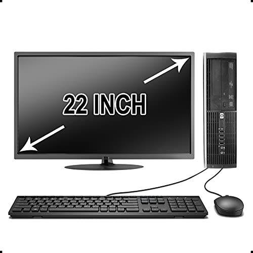  Amazon Renewed HP Elite Desktop Computer, Intel Core 2 Duo 2.9 GHz, 8 GB RAM, 500 GB HDD, Keyboard & Mouse, Wi-Fi, 22 in LCD Monitor (Brands Vary), DVD, Windows 10, (Renewed)