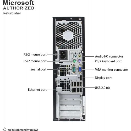  Amazon Renewed HP Elite Desktop Computer, Intel Core 2 Duo 2.9 GHz, 8 GB RAM, 500 GB HDD, Keyboard & Mouse, Wi-Fi, 22 in LCD Monitor (Brands Vary), DVD, Windows 10, (Renewed)