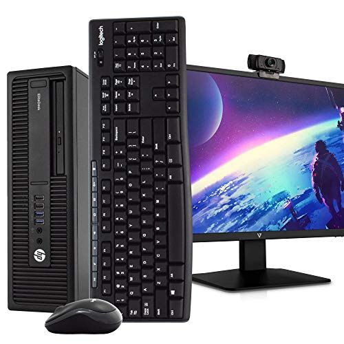  Amazon Renewed HP 800 G2 Desktop PC Computer, i5-6500, 16GB DDR4 RAM 512GB SSD, Windows 10 Pro, New 23.6 FHD LED Monitor, New 1080p Webcam, New 16GB Flash Drive, Wireless Keyboard & Mouse, WiFi (