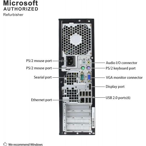  Amazon Renewed HP Elite 8100 Desktop Computer Package - Intel Core i5 3.2-GHz, 8GB RAM, 500GB Hard Drive, 19 Inch LCD, Keyboard, Mouse, DVD, WiFi, Windows 10 Professional (Renewed)