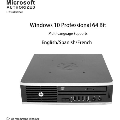  Amazon Renewed HP Elite 8200 Ultra Slim Desktop PC - Intel Core i5-2400S 2.7GHz 8GB 128GB SSD Windows 10 Professional (Renewed)