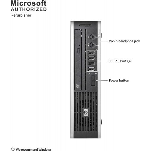  Amazon Renewed HP Elite 8200 Ultra Slim Desktop PC - Intel Core i5-2400S 2.7GHz 8GB 128GB SSD Windows 10 Professional (Renewed)