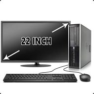 Amazon Renewed HP Elite Desktop Computer - Windows 10 Pro, Intel Quad Core i5 3.2GHz, 8GB RAM, 500GB HDD, 22 LCD Monitor, Keyboard, Mouse, WiFi, Compatible with Microsoft Authorized Refurbished P