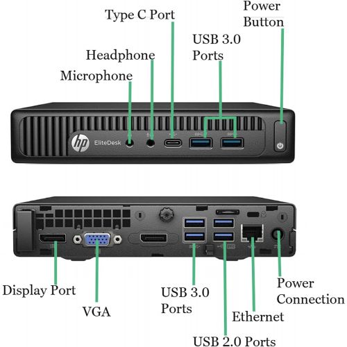  Amazon Renewed HP 600 G2 Micro Computer Mini Tower Tiny PC (Intel Quad Core i3-6100T, 16GB Ram, 128GB SSD, WIFI, VGA, USB 3.0) Win 10 Pro (Renewed)