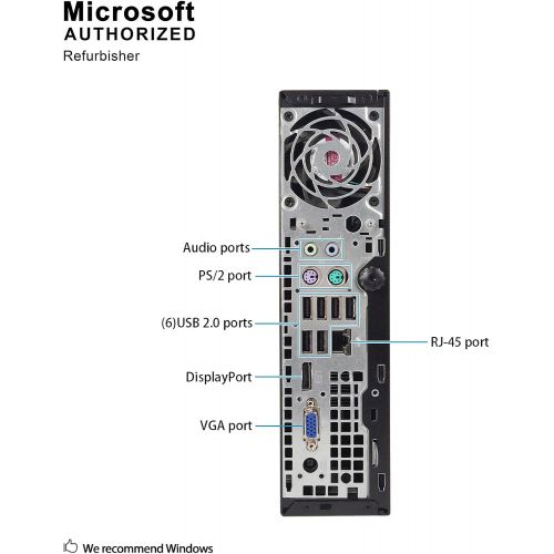  Amazon Renewed HP Elite 8300 Ultra Slim Desktop Computer, Intel Quad Core i5-3470S CPU, 8GB DDR3, 500GB HDD, USB 3.0, Windows 10 Pro (Renewed)