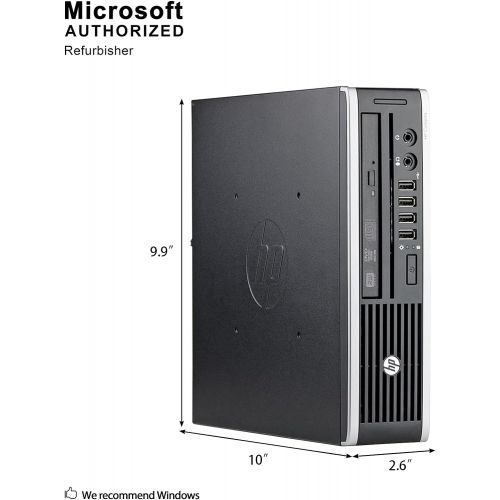  Amazon Renewed HP Elite 8300 Ultra Slim Desktop Computer, Intel Quad Core i5-3470S CPU, 8GB DDR3, 500GB HDD, USB 3.0, Windows 10 Pro (Renewed)