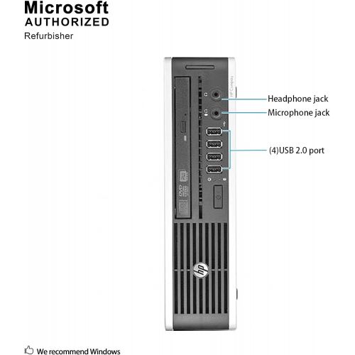  Amazon Renewed HP Elite 8300 Ultra Slim Desktop Computer, Intel Quad Core i5-3470S CPU, 8GB DDR3, 500GB HDD, USB 3.0, Windows 10 Pro (Renewed)