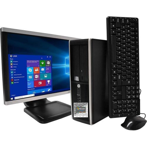  Amazon Renewed Microsoft Authorized Refurbished- HP Elite Desktop PC Computer Intel Core i5 3.1-GHz, 8 gb Ram, 1 TB Hard Drive, DVDRW, 19 Inch LCD Monitor, Keyboard, Mouse, USB WiFi, Windows 10 (