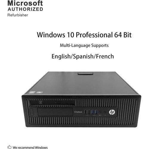  Amazon Renewed HP EliteDesk 800 G1 Small Form Desktop Computer PC (Intel Quad Core i5-4570, 16GB Ram, 240GB SSD, WiFi) Win 10 Pro (Renewed) Dual Monitor Support HDMI + VGA