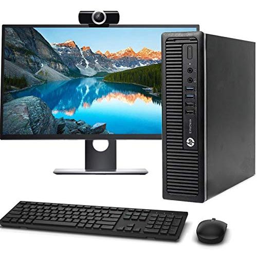  Amazon Renewed HP 800 G1 USFF Computer Desktop PC, Intel Core i5 3.2GHz Processor, 8GB Ram, 250GB Hard Drive, WiFi Bluetooth, 1080p Webcam, Wireless Keyboard & Mouse, 20 Inch Monitor, Windows 10