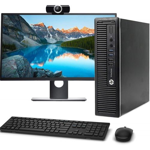  Amazon Renewed HP 800 G1 USFF Computer Desktop PC, Intel Core i5 3.2GHz Processor, 8GB Ram, 250GB Hard Drive, WiFi Bluetooth, 1080p Webcam, Wireless Keyboard & Mouse, 20 Inch Monitor, Windows 10