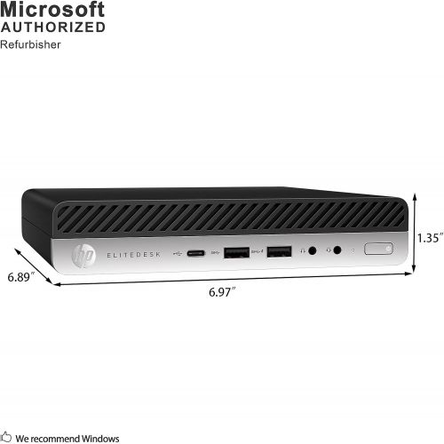  Amazon Renewed HP EliteDesk 800 G4 4CB30UT Mini Desktop (2.1 GHz Intel Core i5-8500T, 8 GB DDR4 SDRAM, 256 GB SSD, Windows 10 Pro) (Renewed)