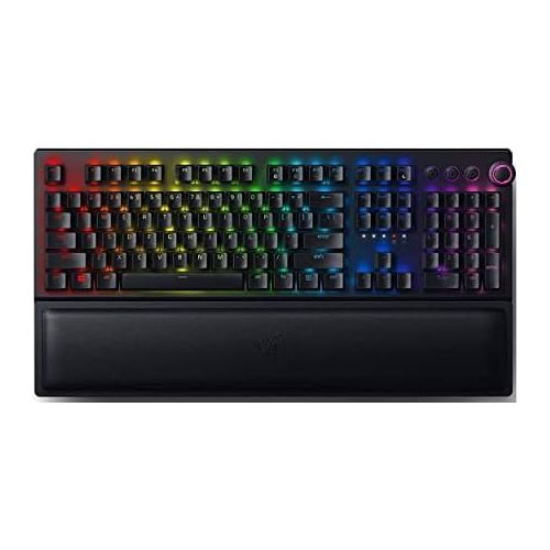  Amazon Renewed Razer BlackWidow Mechanical Wireless Gaming Keyboard: Green Mechanical Switches - Tactile & Clicky - Chroma RGB Lighting - Anti-Ghosting - Programmable Macro Functionality (Renewed