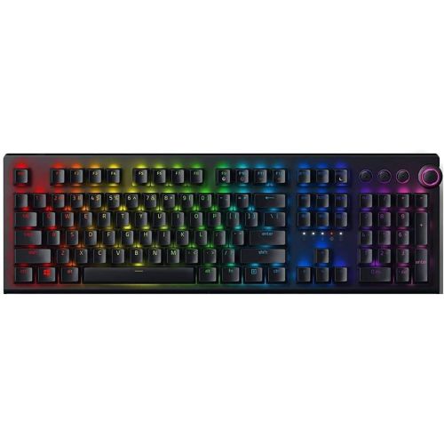  Amazon Renewed Razer BlackWidow Mechanical Wireless Gaming Keyboard: Green Mechanical Switches - Tactile & Clicky - Chroma RGB Lighting - Anti-Ghosting - Programmable Macro Functionality (Renewed