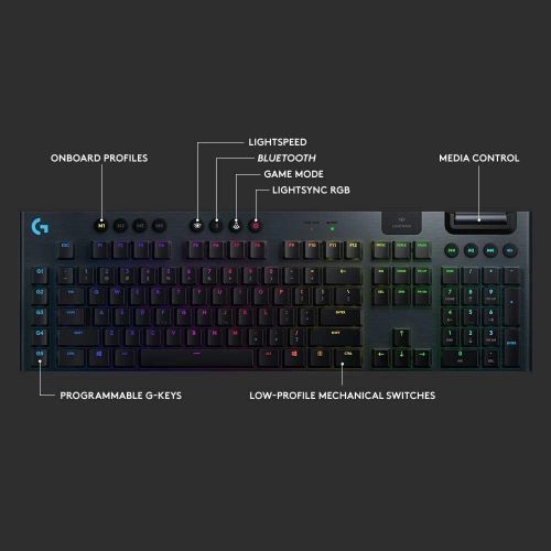  Amazon Renewed Logitech G915 Wireless Mechanical Gaming Keyboard - Linear(Renewed)