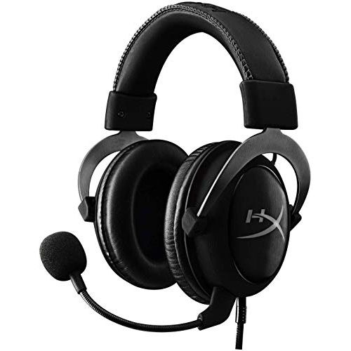  Amazon Renewed HyperX Cloud II Gaming Headset - 7.1 Surround Sound - Memory Foam Ear Pads - Durable Aluminum Frame - Works with PC, PS4, PS4 PRO, Xbox One, Xbox One S - Gun Metal (KHX-HSCP-GM) (R