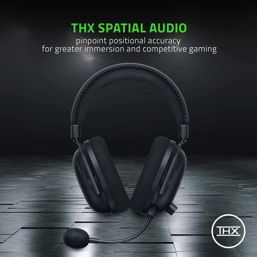  Amazon Renewed Razer BlackShark V2 Pro Wireless Gaming Headset: THX 7.1 Spatial Surround Sound, Detachable Mic, For PC, Mac, PS4, PS5, Switch- Black(Renewed)