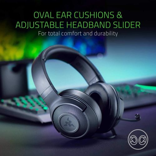  Amazon Renewed Razer Kraken X Ultralight Gaming Headset: 7.1 Surround Sound Capable - Lightweight Frame - Bendable Cardioid Microphone - For PC, Xbox, PS4, Nintendo Switch - Black (Renewed)