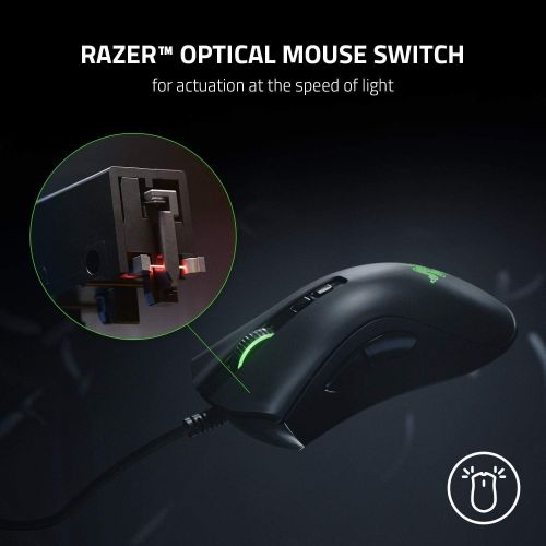  Amazon Renewed Razer DeathAdder v2 Ergonomic Wired Gaming Mouse Chroma RGB Lighting Programmable (Renewed)