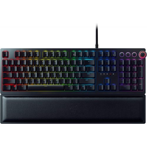  Amazon Renewed RAZER HUNTSMAN ELITE: Opto-Mechanical Switch - Multi-Functional Digital Dial & Media Keys - Leatherette Wrist Rest - 4-Side Underglow - Gaming Keyboard (Renewed)