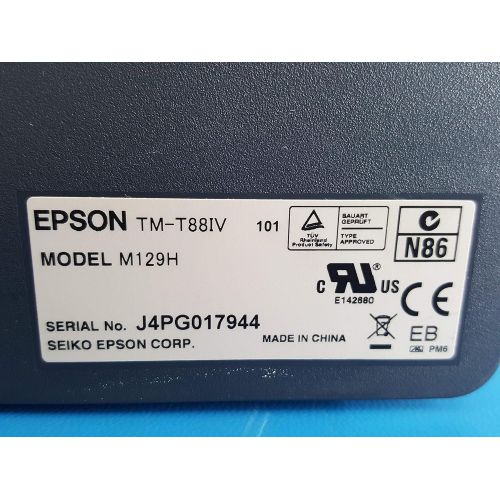  Amazon Renewed Epson TM-T88IV Model M129H - Dark Gray POS Thermal Receipt Printer USB Port with Epson PS-180 Power Supply & 3 Rolls of Receipt Paper - (Renewed)