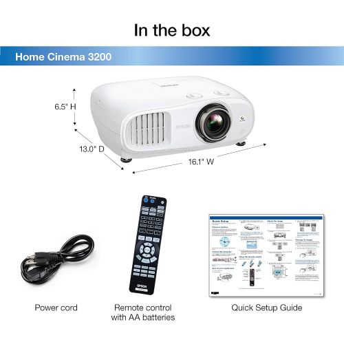  Amazon Renewed Epson Home Cinema 3200 4K PRO-UHD 3-Chip Projector with HDR (Renewed)