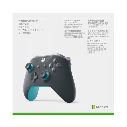  Amazon Renewed Microsoft - Wireless Controller for Xbox One and Win 10 - Gray/Blue - WL3-00105 (Renewed)