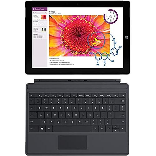  Amazon Renewed Microsoft Surface Pro 3 Tablet (12-inch, 64 GB, Intel Core i3, Windows 10) + Microsoft Surface Type Cover (Renewed)