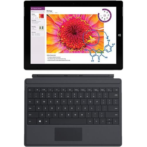  Amazon Renewed Microsoft Surface Pro 3 Tablet (12-inch, 64 GB, Intel Core i3, Windows 10) + Microsoft Surface Type Cover (Renewed)