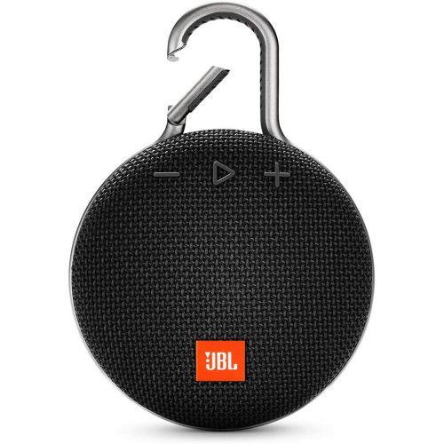  Amazon Renewed JBL Clip 3 Portable IPX7 Waterproof Wireless Bluetooth Speaker with Built-in Carabiner, Noise-Canceling Speakerphone and Microphone, Black (Renewed)