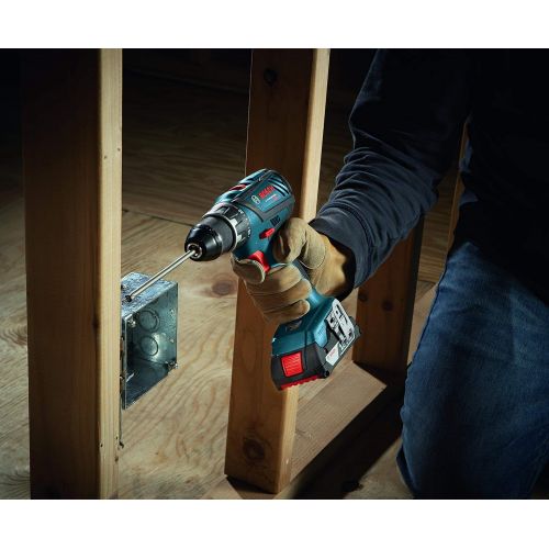  Amazon Renewed Bosch GXL18V-232B22 18V 2-Tool Kit with 1/2 In. Compact Tough Drill/Driver, 1/4 In. and 1/2 In. Two-In-One Bit/Socket Impact Driver and (2) 2.0 Ah Batteries (Renewed)