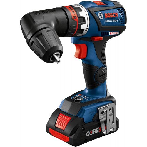  Amazon Renewed Bosch GSR18V-535FCB15 18V EC Brushless Connected-Ready Flexiclick 5-In-1 Drill/Driver System with (1) CORE18V 4.0 Ah Compact Battery (Renewed)