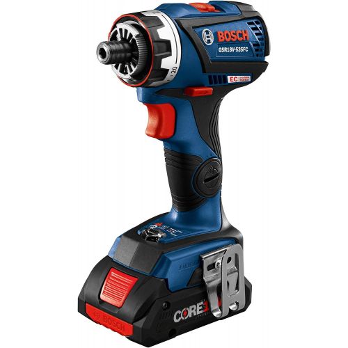  Amazon Renewed Bosch GSR18V-535FCB15 18V EC Brushless Connected-Ready Flexiclick 5-In-1 Drill/Driver System with (1) CORE18V 4.0 Ah Compact Battery (Renewed)